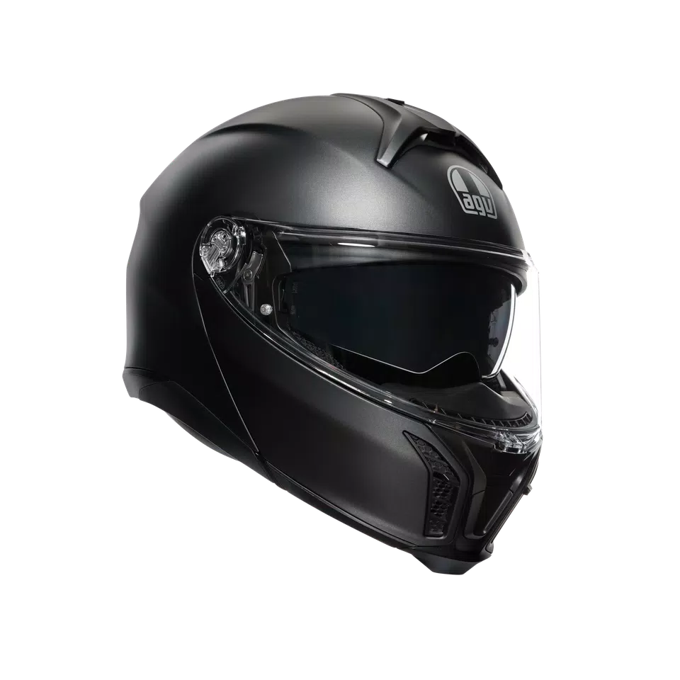 TOURMODULAR MATT BLACK - MOTORBIKE FLIP UP HELMET E2206