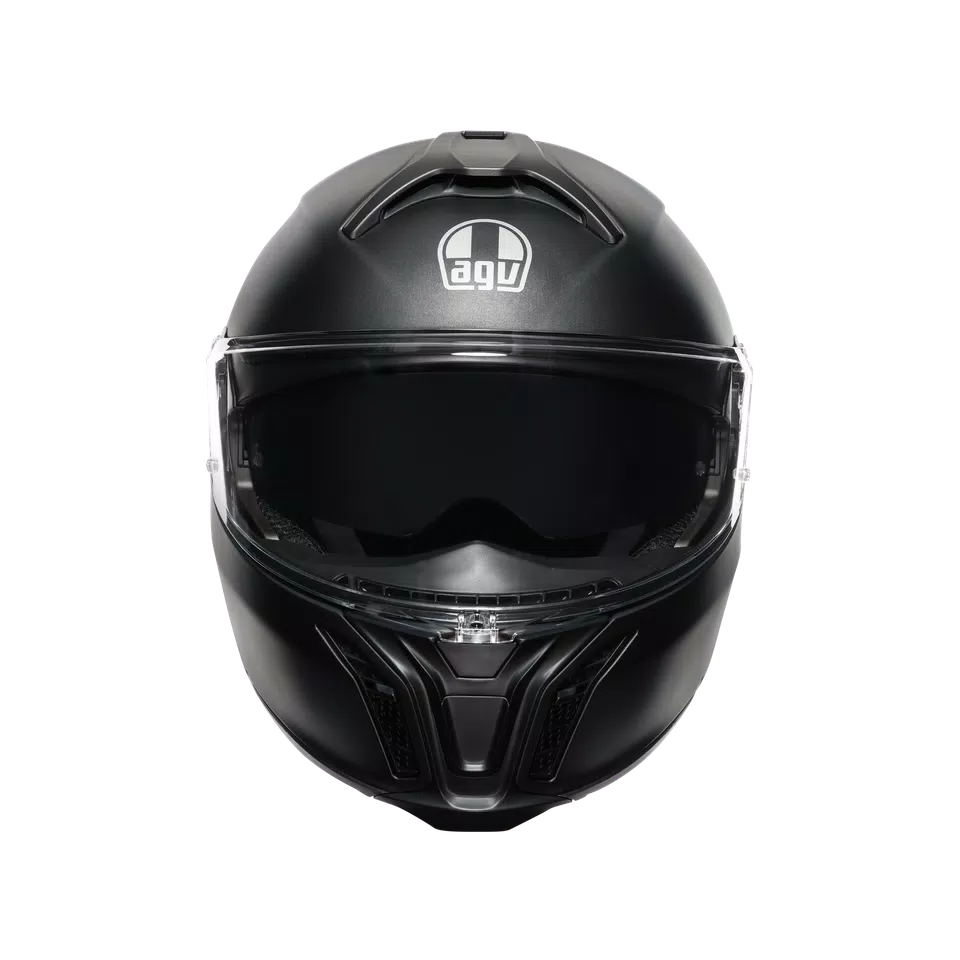 TOURMODULAR MATT BLACK - MOTORBIKE FLIP UP HELMET E2206