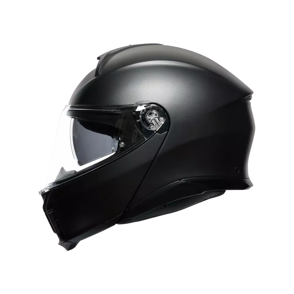 TOURMODULAR MATT BLACK - MOTORBIKE FLIP UP HELMET E2206