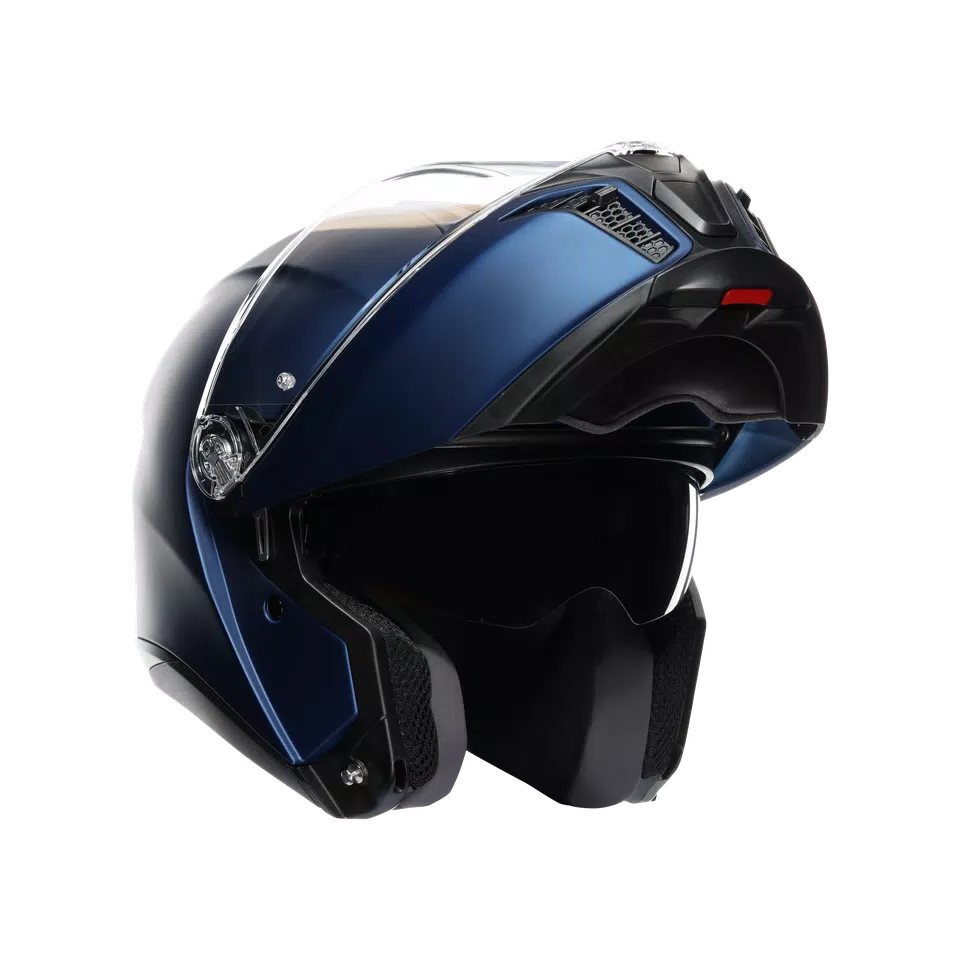 TOURMODULAR GALASSIA BLUE MATT - MOTORBIKE FLIP UP HELMET E2206