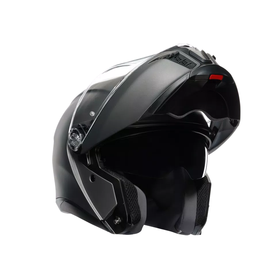 TOURMODULAR LUNA GREY MATT - MOTORBIKE FLIP UP HELMET E2206