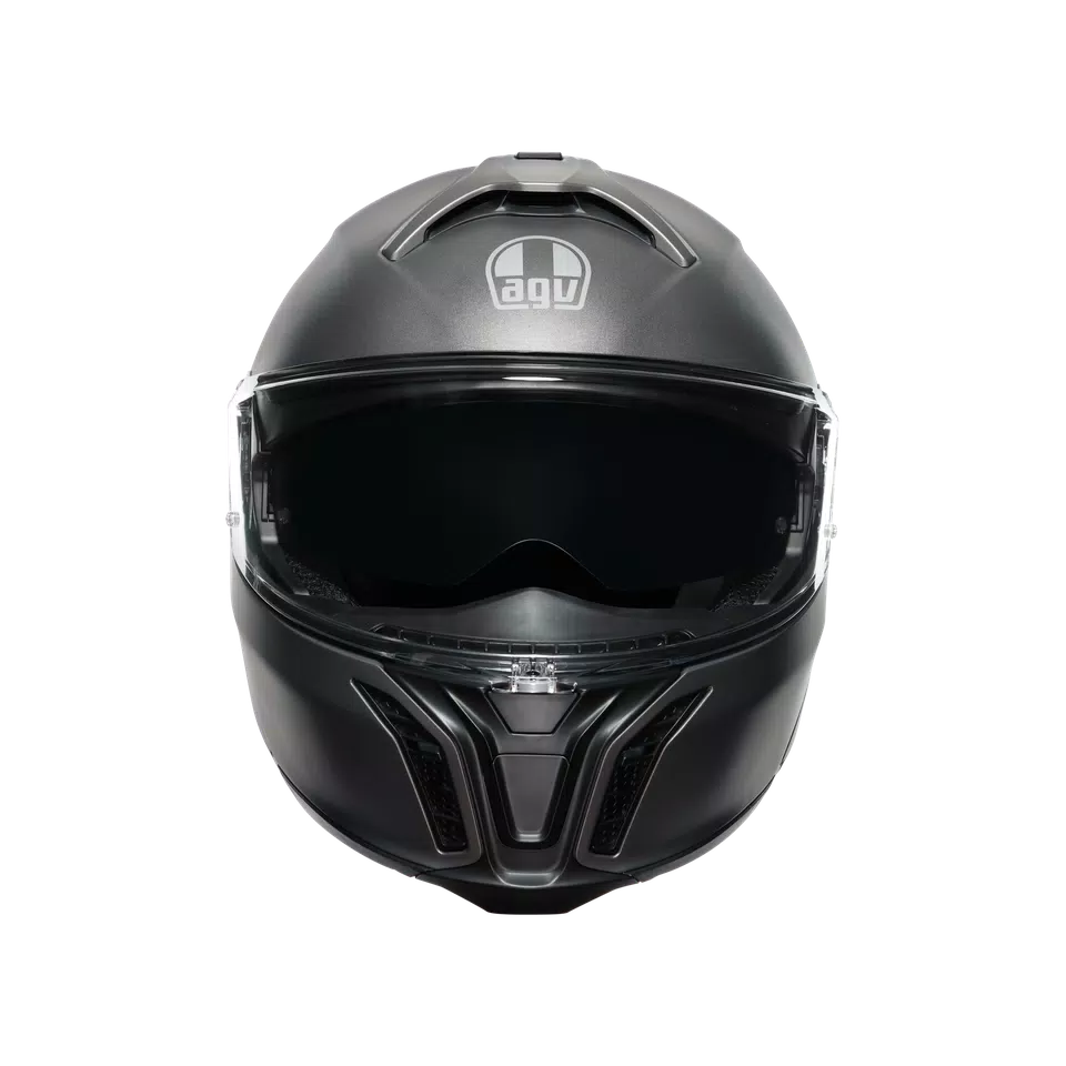 TOURMODULAR LUNA GREY MATT - MOTORBIKE FLIP UP HELMET E2206