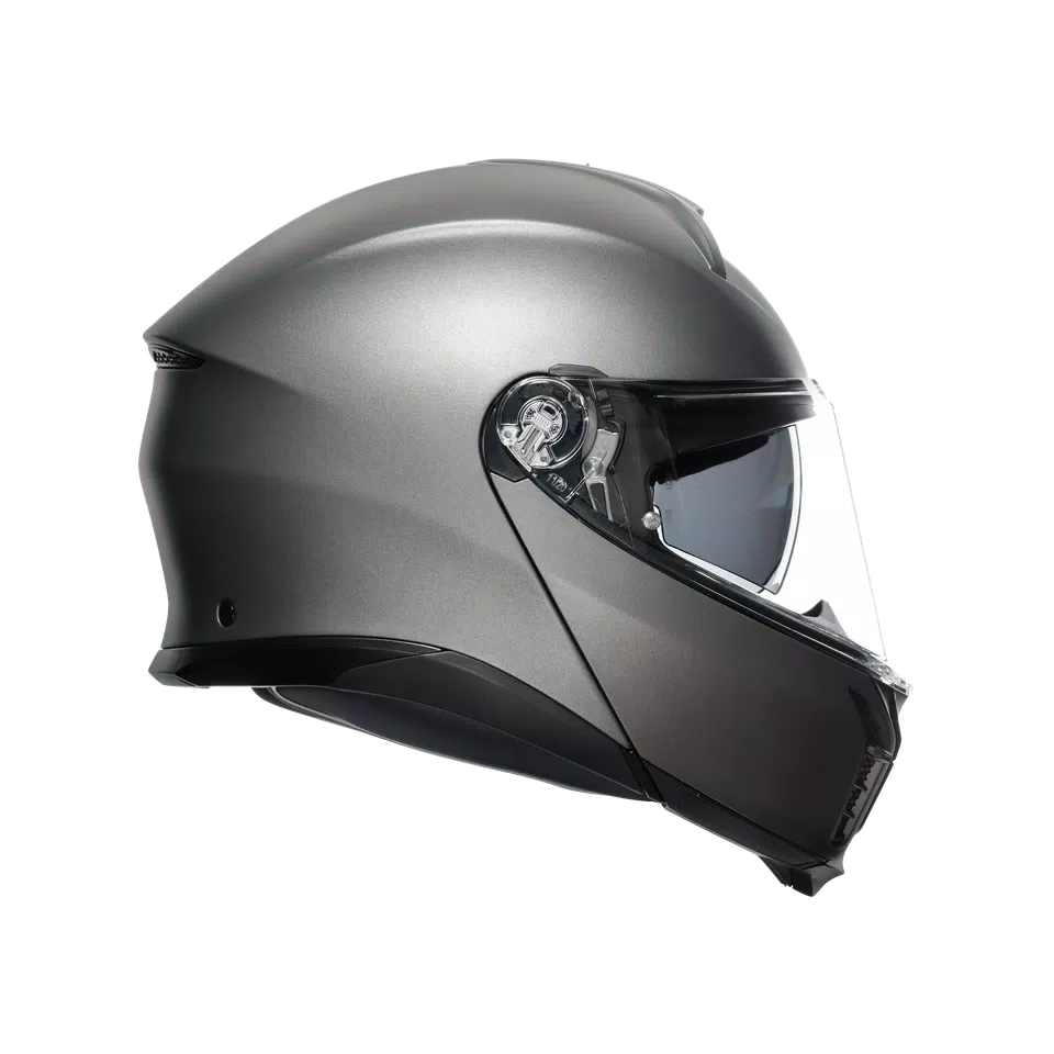TOURMODULAR LUNA GREY MATT - MOTORBIKE FLIP UP HELMET E2206