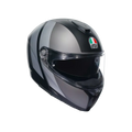 SPORTMODULAR OVERLAY MATT DOUBLE GREY - MOTORBIKE FLIP UP HELMET E2205