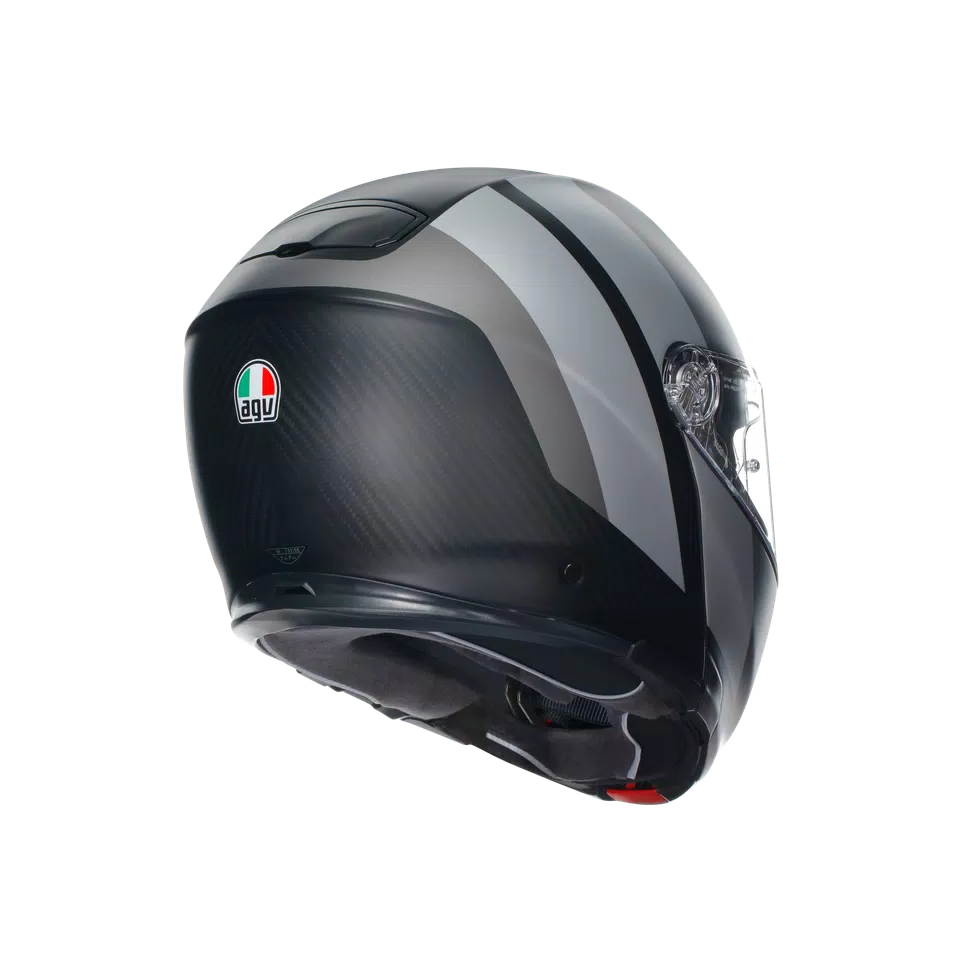 SPORTMODULAR OVERLAY MATT DOUBLE GREY - MOTORBIKE FLIP UP HELMET E2205