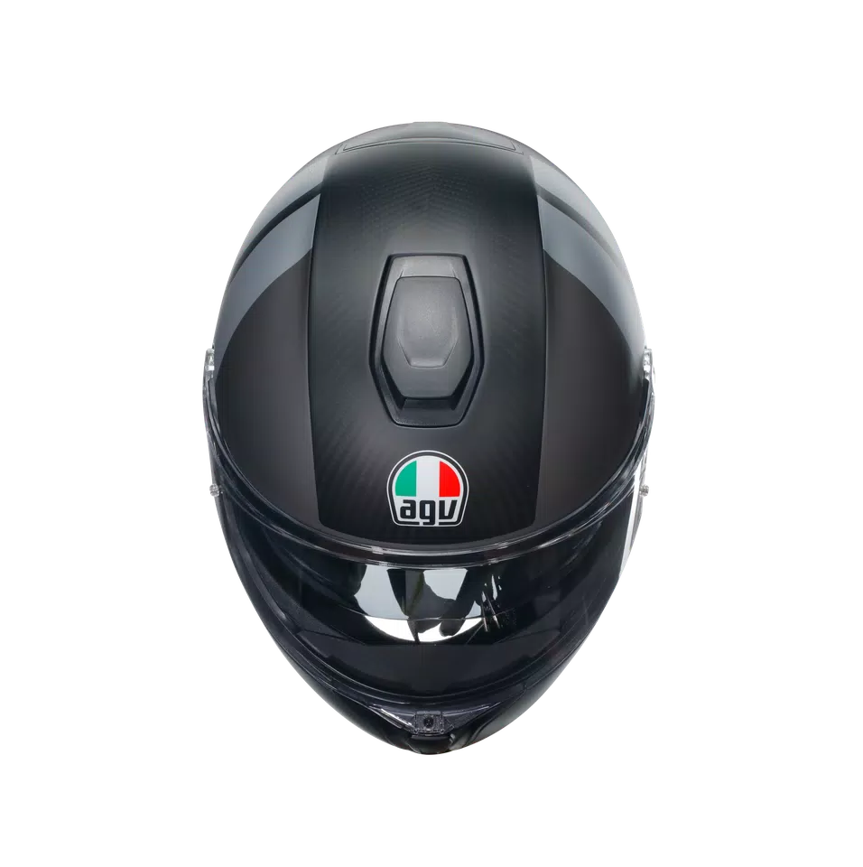 SPORTMODULAR OVERLAY MATT DOUBLE GREY - MOTORBIKE FLIP UP HELMET E2205