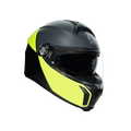 TOURMODULAR BALANCE MATT BLACK/YEL FL/GREY - MOTORBIKE FLIP UP HELMET E2206
