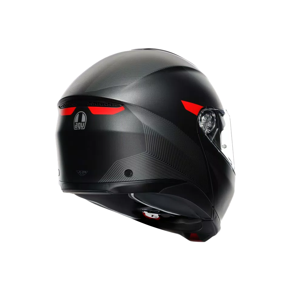 TOURMODULAR FREQUENCY MATT GUNMETAL/RED - MOTORBIKE FLIP UP HELMET E2206