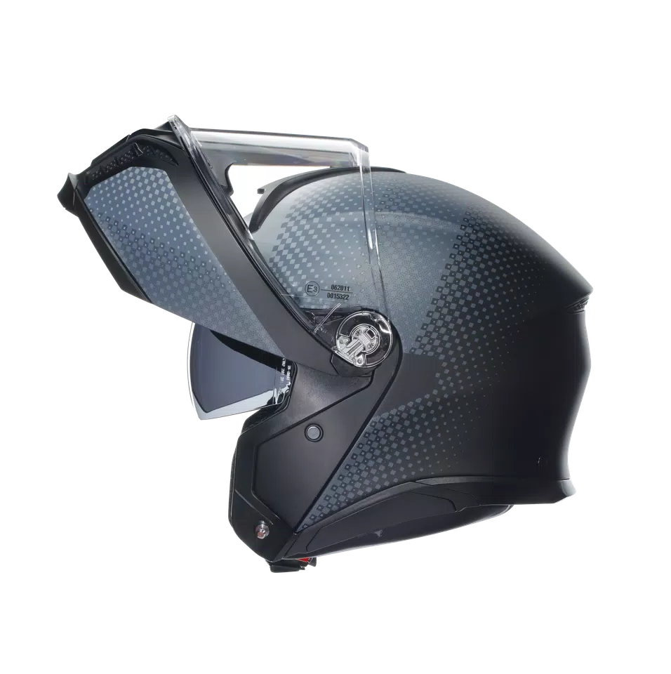 TOURMODULAR TEXTOUR MATT BLACK/GREY - MOTORBIKE FLIP UP HELMET E2206