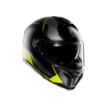 TOURMODULAR PERCEPTION MATT BLACK/YELLOW FLUO - MOTORBIKE FLIP UP HELMET E2206