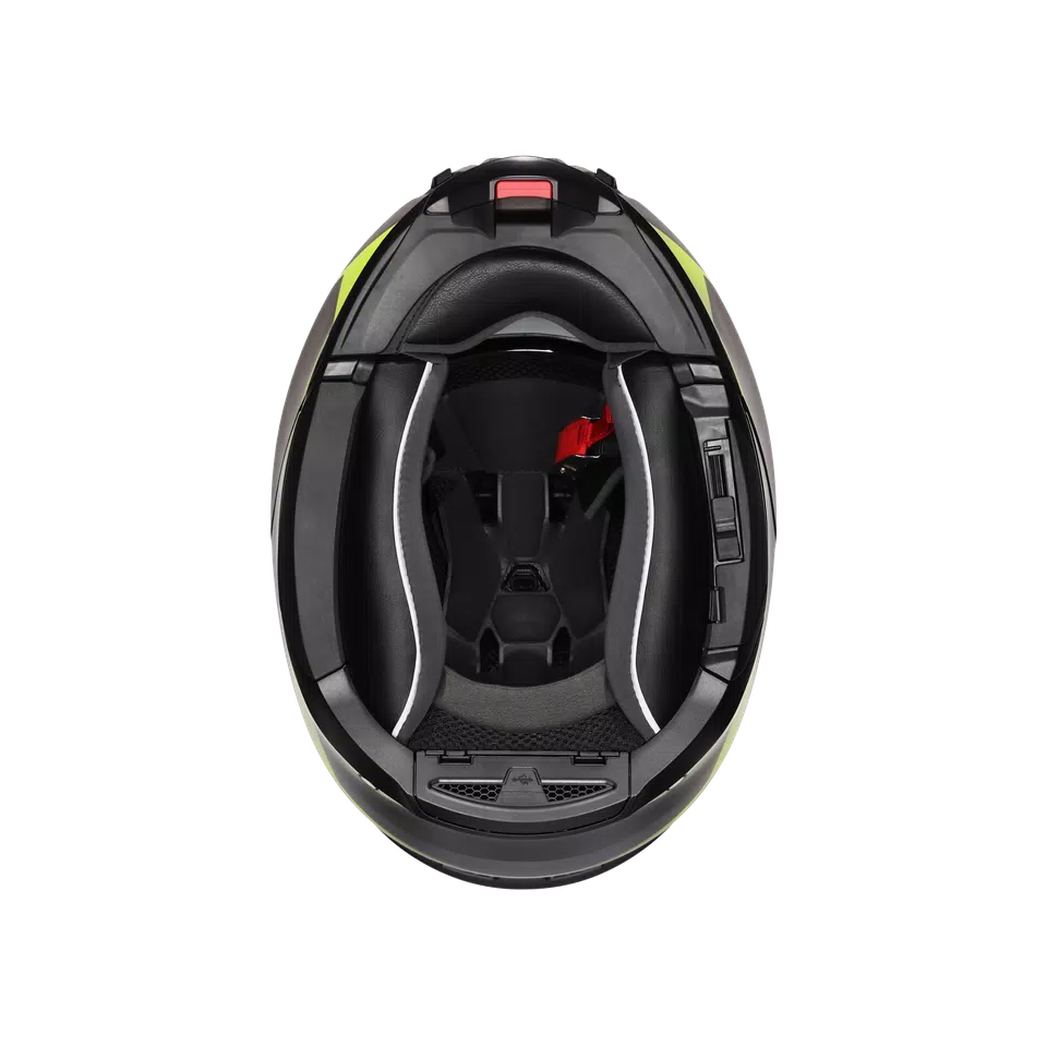 TOURMODULAR PERCEPTION MATT BLACK/YELLOW FLUO - MOTORBIKE FLIP UP HELMET E2206