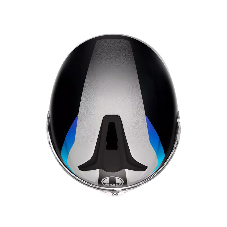 TOURMODULAR STRAY MATT BLACK/GREY/BLUE - MOTORBIKE FLIP UP HELMET E2206