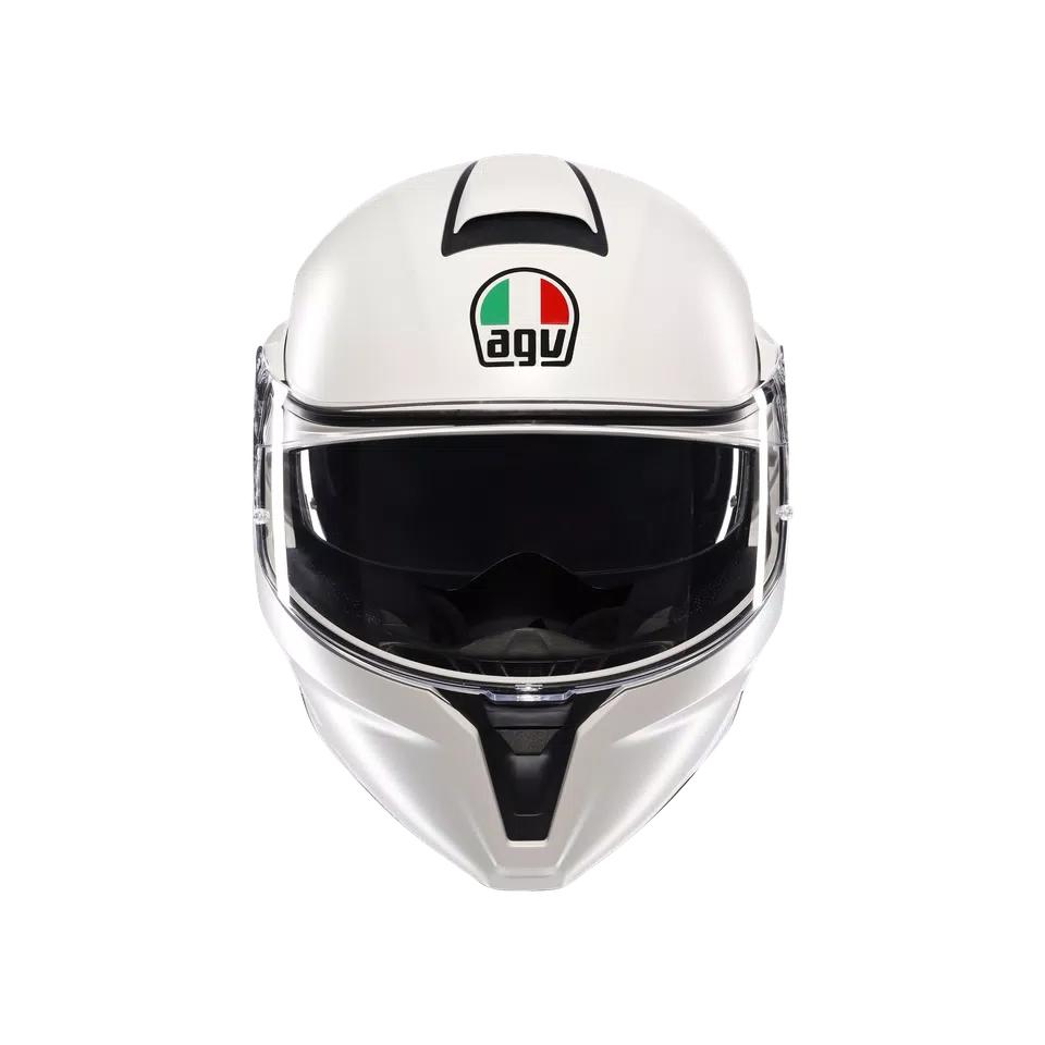 STREETMODULAR MONO MATT BLACK MATERIA WHITE - MOTORBIKE FLIP UP HELMET E2206
