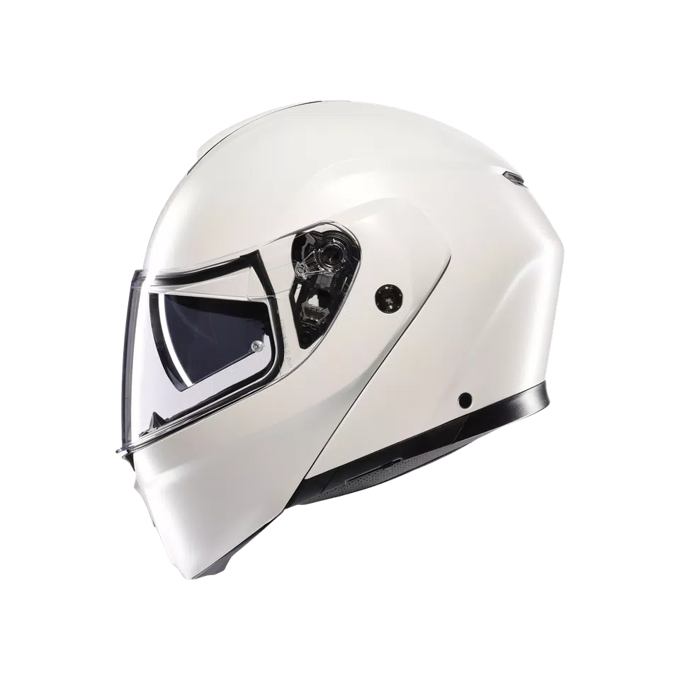 STREETMODULAR MONO MATT BLACK MATERIA WHITE - MOTORBIKE FLIP UP HELMET E2206