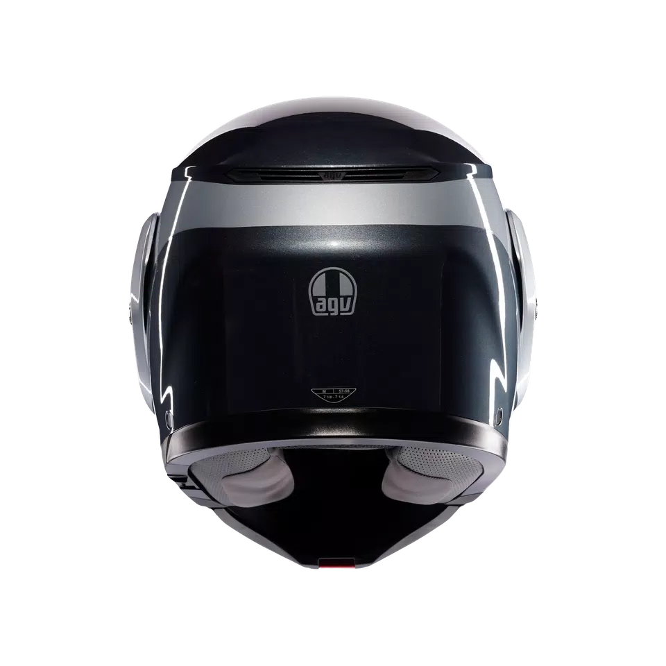 STREETMODULAR LEVICO GREY/SILVER - MOTORBIKE FLIP UP HELMET E2206
