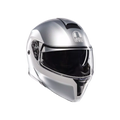 STREETMODULAR LEVICO MATT DOUBLE LIGHT GREY - MOTORBIKE FLIP UP HELMET E2206