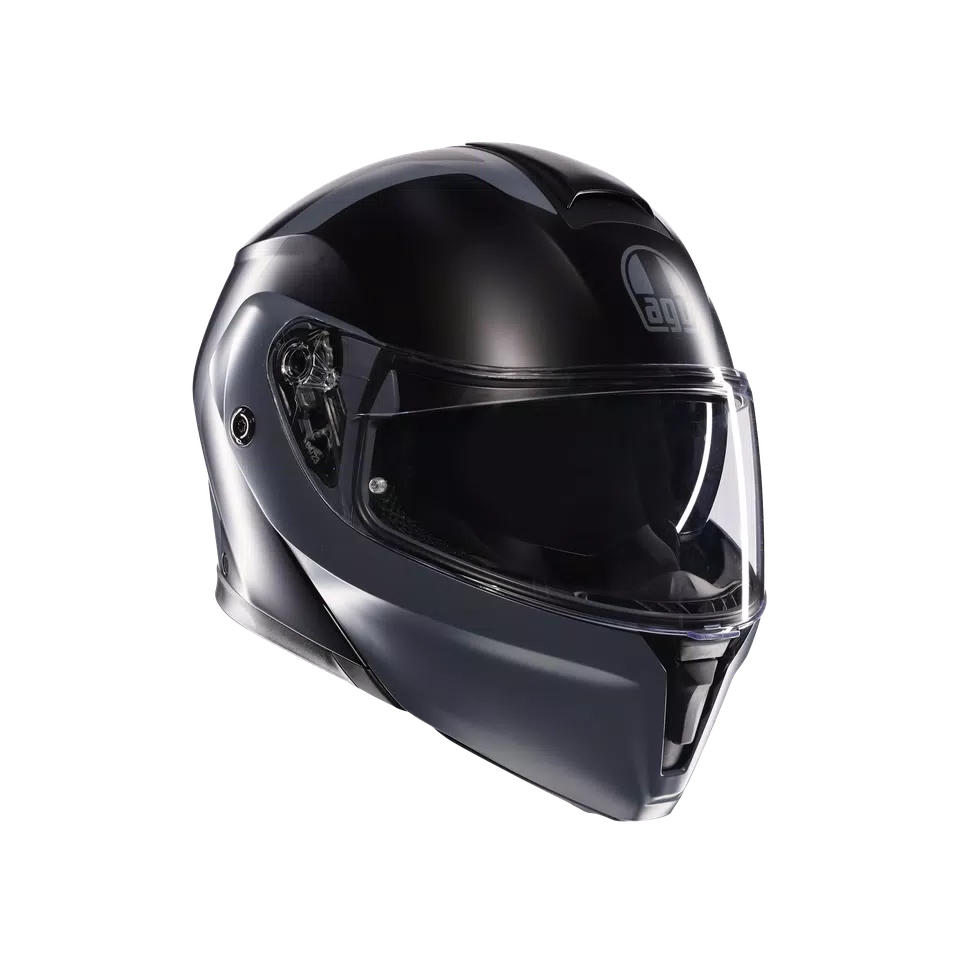 STREETMODULAR RESIA MATT BLACK/GREY - MOTORBIKE FLIP UP HELMET E2206