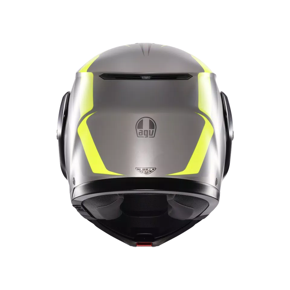 STREETMODULAR RESIA MATT GREY/BLACK/YEL FLUO - MOTORBIKE FLIP UP HELMET E2206
