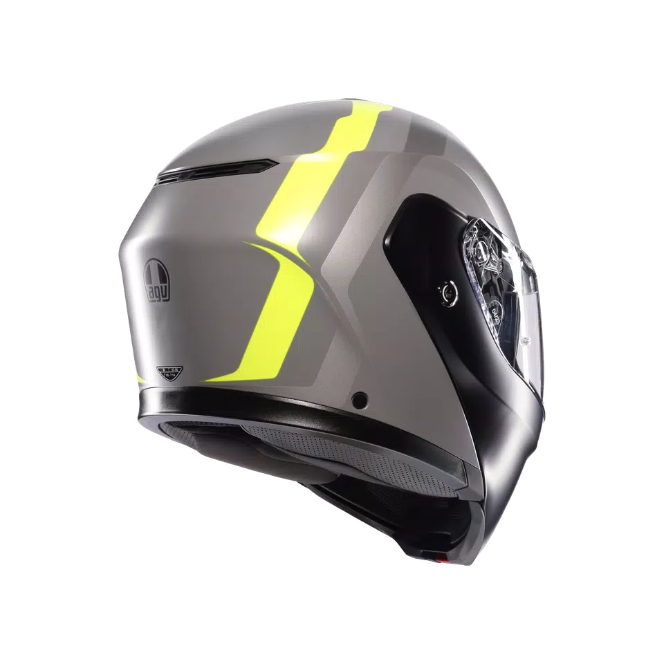 STREETMODULAR RESIA MATT GREY/BLACK/YEL FLUO - MOTORBIKE FLIP UP HELMET E2206