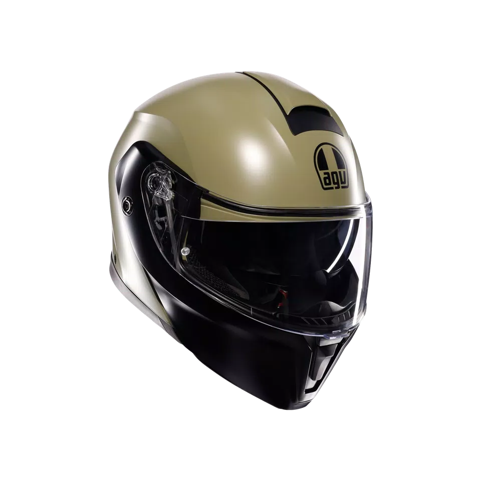 STREETMODULAR MONO MATT PASTELLO GREEN/BLACK - MOTORBIKE FLIP UP HELMET E2206