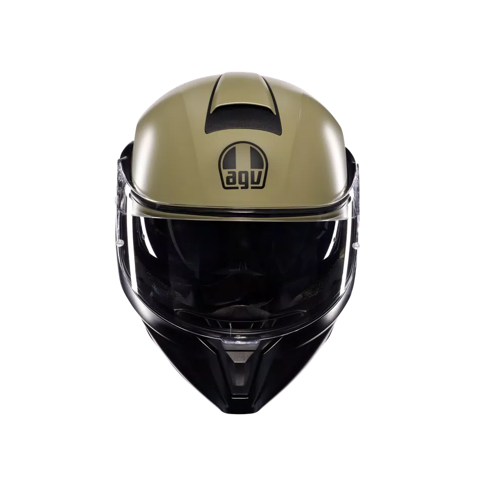 STREETMODULAR MONO MATT PASTELLO GREEN/BLACK - MOTORBIKE FLIP UP HELMET E2206