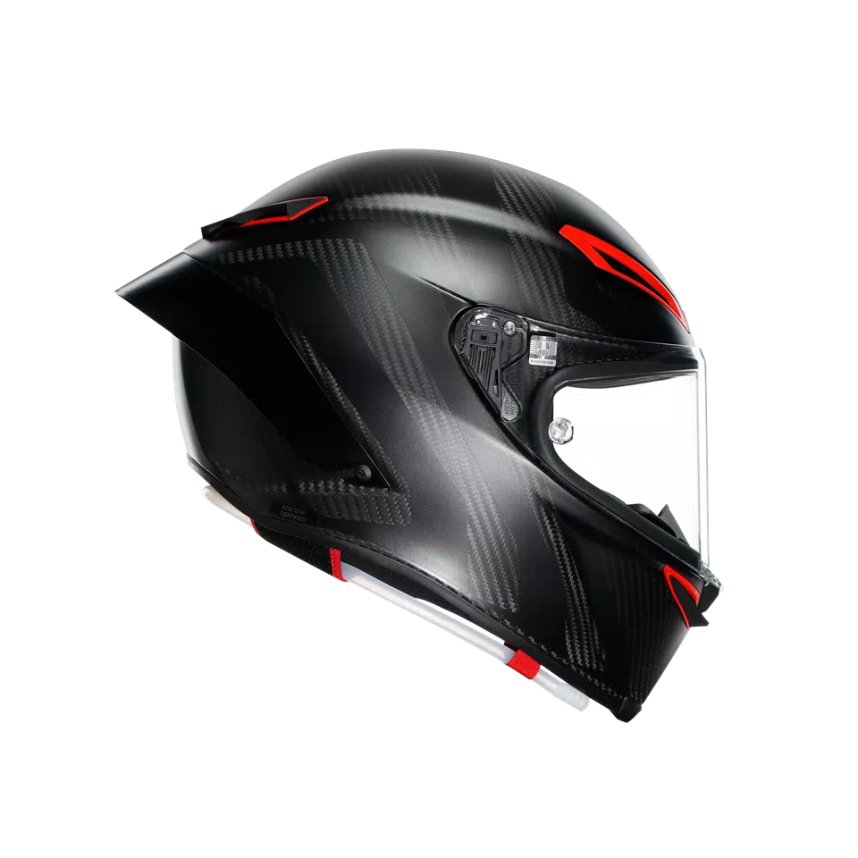 PISTA GP RR INTREPIDO MATT CARBON/BLK/RED - MOTORBIKE FULL FACE HELMET E2206 DOT