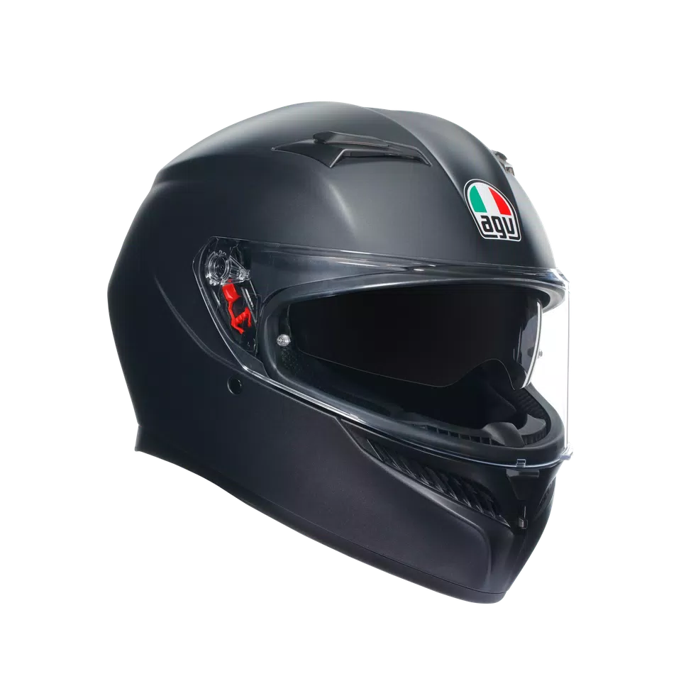 K3 MATT BLACK - MOTORBIKE FULL FACE HELMET E2206