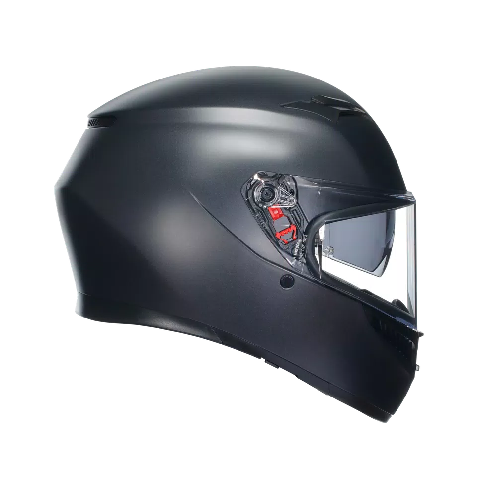 K3 MATT BLACK - MOTORBIKE FULL FACE HELMET E2206
