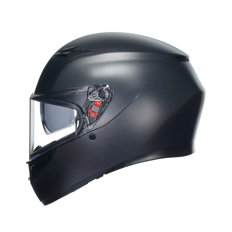 K3 MATT BLACK - MOTORBIKE FULL FACE HELMET E2206