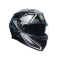 K3 COMPOUND MATT BLACK/GREY - MOTORBIKE FULL FACE HELMET E2206