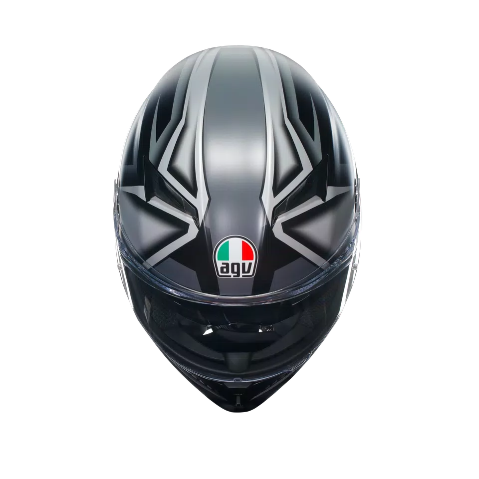 K3 COMPOUND MATT BLACK/GREY - MOTORBIKE FULL FACE HELMET E2206