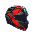 K3 COMPOUND BLACK/RED - MOTORBIKE FULL FACE HELMET E2206