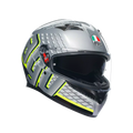 K3 FORTIFY GREY/BLACK/YELLOW FLUO - MOTORBIKE FULL FACE HELMET E2206