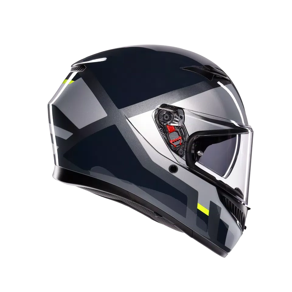 K3 SHADE GREY/YELLOW FLUO - MOTORBIKE FULL FACE HELMET E2206