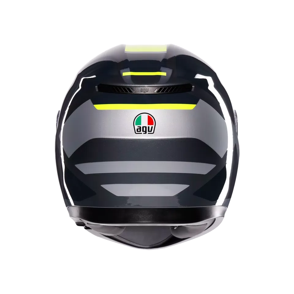 K3 SHADE GREY/YELLOW FLUO - MOTORBIKE FULL FACE HELMET E2206