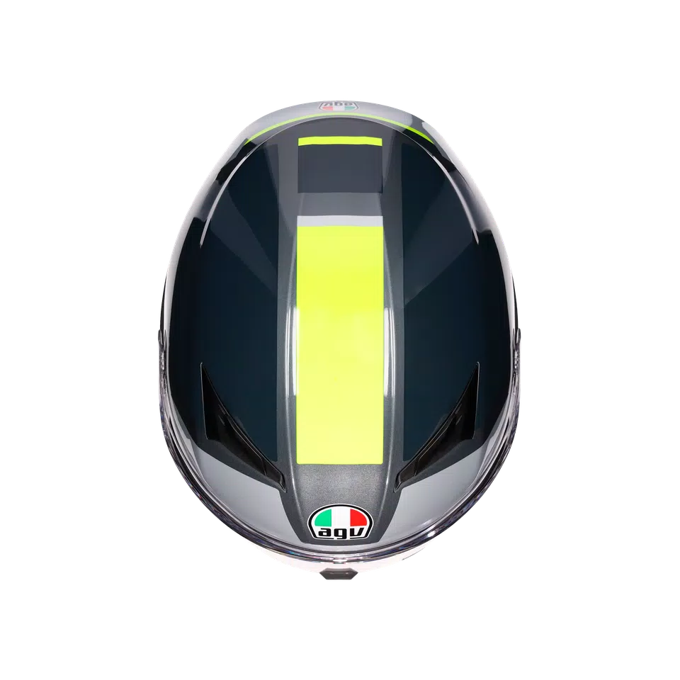 K3 SHADE GREY/YELLOW FLUO - MOTORBIKE FULL FACE HELMET E2206