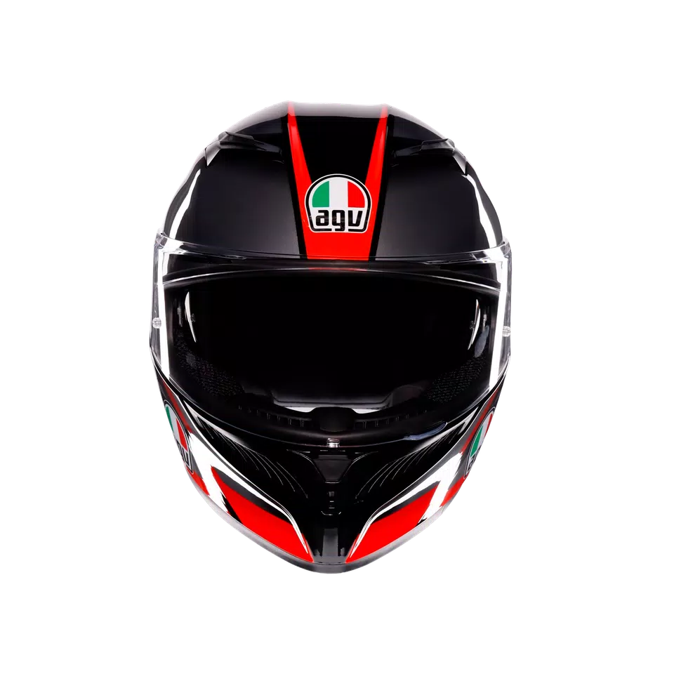 K3 STRIGA BLACK/GREY/RED - MOTORBIKE FULL FACE HELMET E2206
