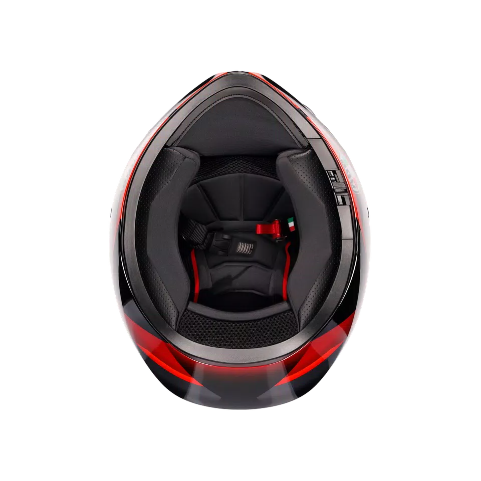 K3 STRIGA BLACK/GREY/RED - MOTORBIKE FULL FACE HELMET E2206