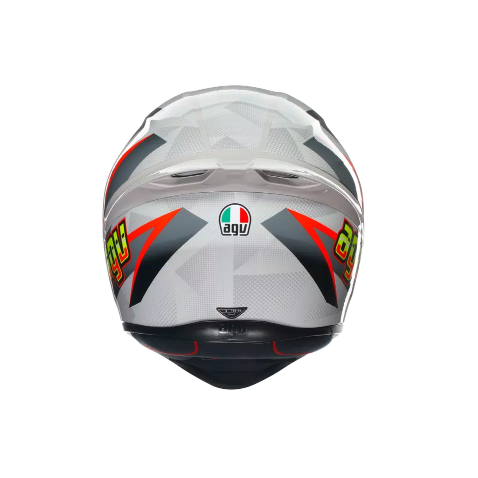 K1 S BLIPPER GREY/RED - MOTORBIKE FULL FACE HELMET E2206