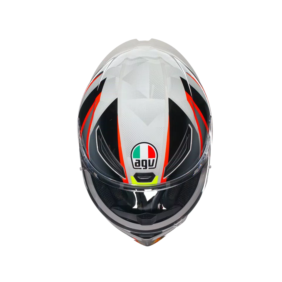 K1 S BLIPPER GREY/RED - MOTORBIKE FULL FACE HELMET E2206
