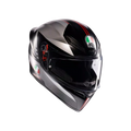 K1 S LAP MATT BLACK/GREY/RED - MOTORBIKE FULL FACE HELMET E2206