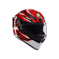 K1 S LION BLACK/RED/WHITE - MOTORBIKE FULL FACE HELMET E2206