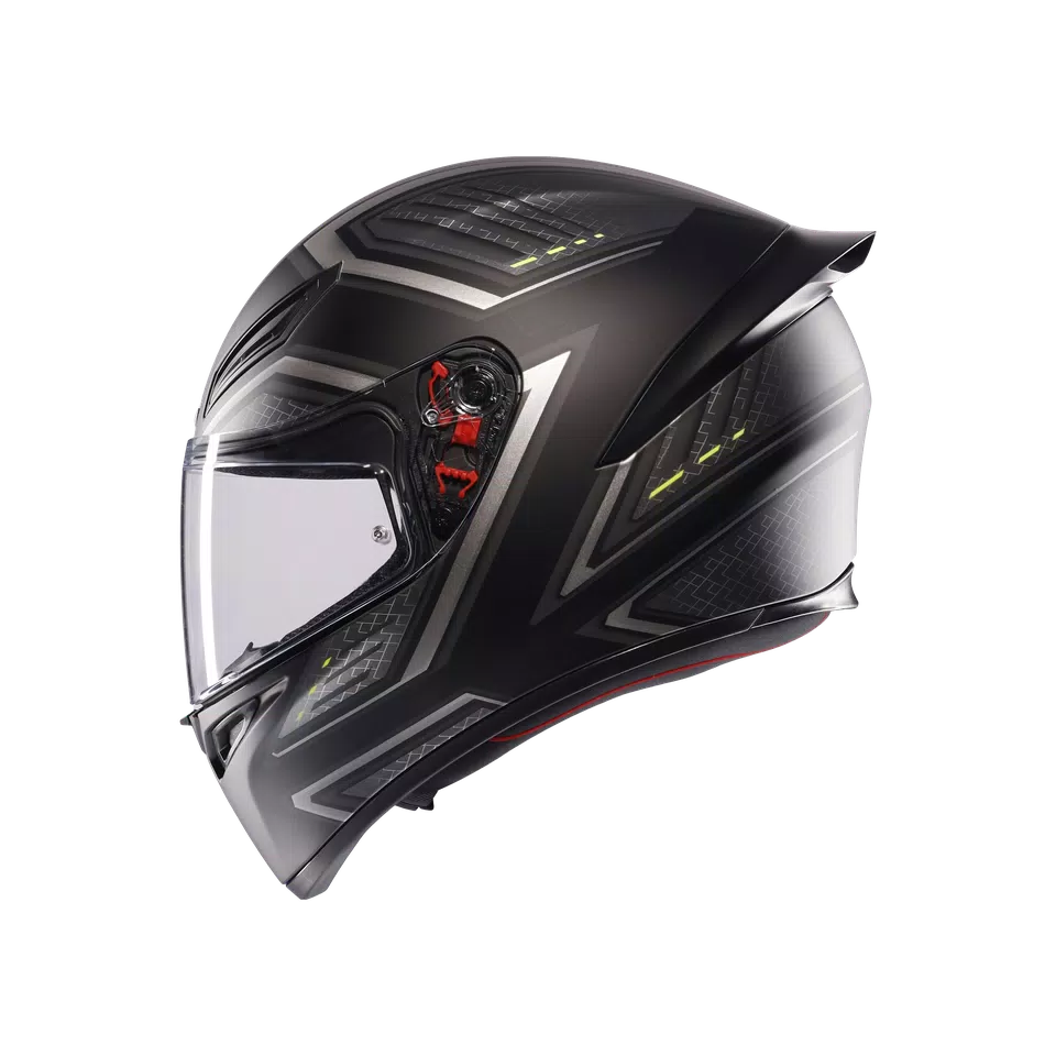 K1 S SLING MATT BLACK/GREY - MOTORBIKE FULL FACE HELMET E2206