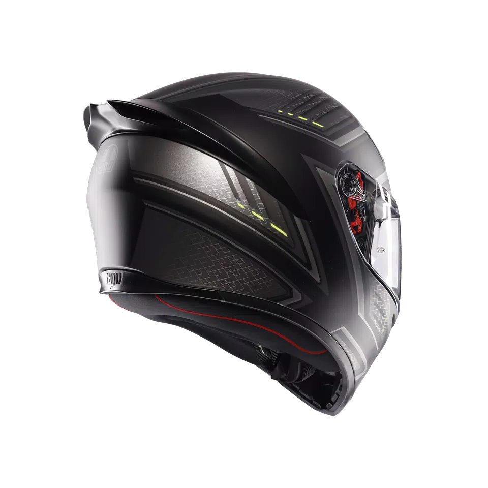 K1 S SLING MATT BLACK/GREY - MOTORBIKE FULL FACE HELMET E2206