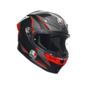 K6 S SLASHCUT BLACK/GREY/RED - MOTORBIKE FULL FACE HELMET E2206