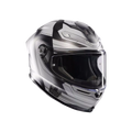 K6 S ULTRASONIC MATT BLACK/GREY - MOTORBIKE FULL FACE HELMET E2206