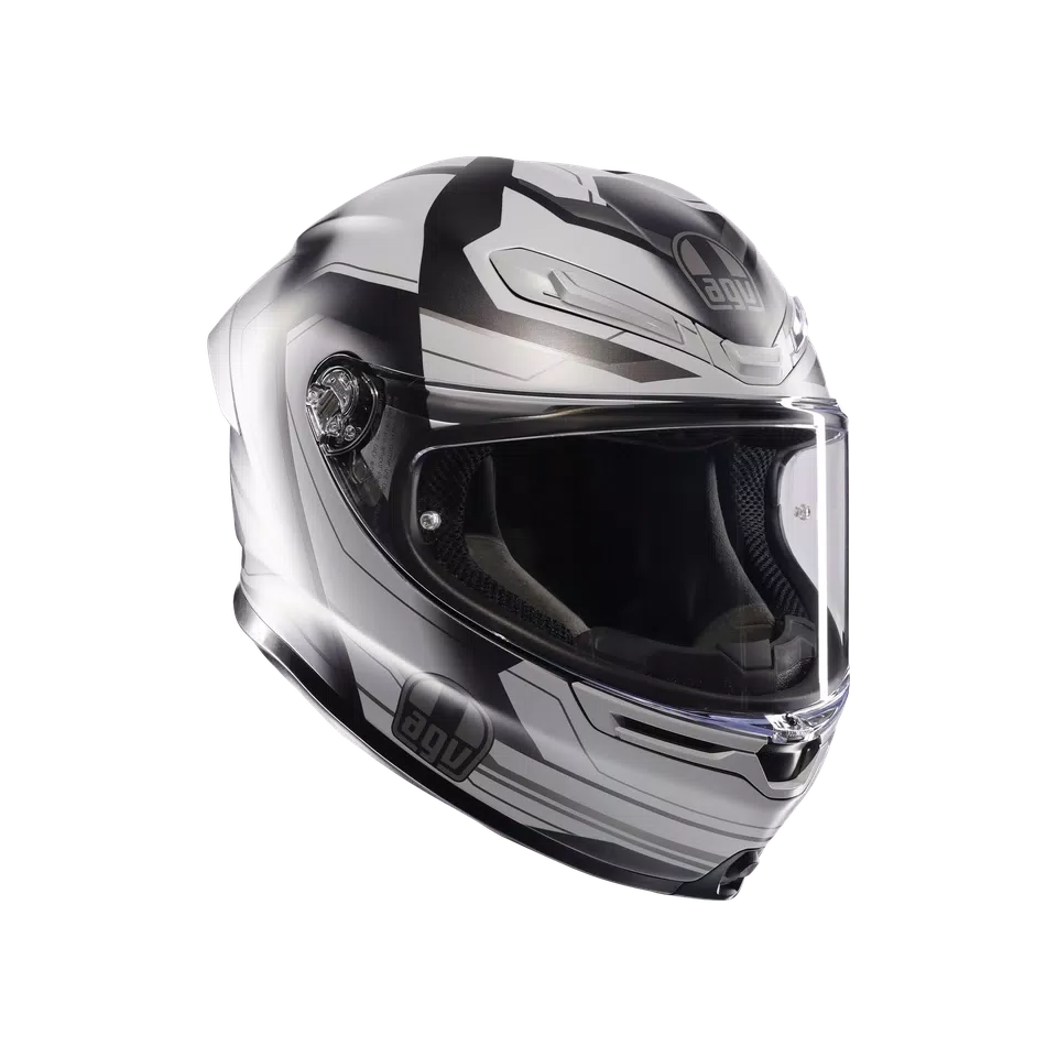 K6 S ULTRASONIC MATT BLACK/GREY - MOTORBIKE FULL FACE HELMET E2206