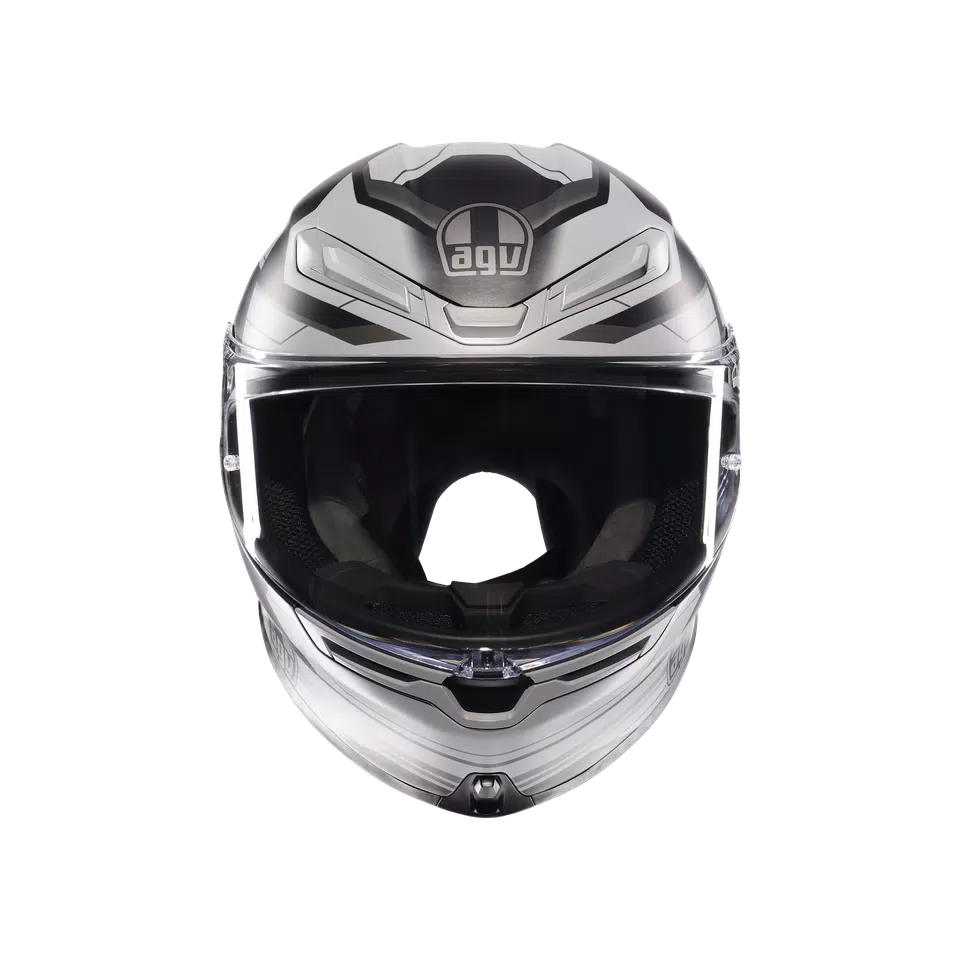 K6 S ULTRASONIC MATT BLACK/GREY - MOTORBIKE FULL FACE HELMET E2206