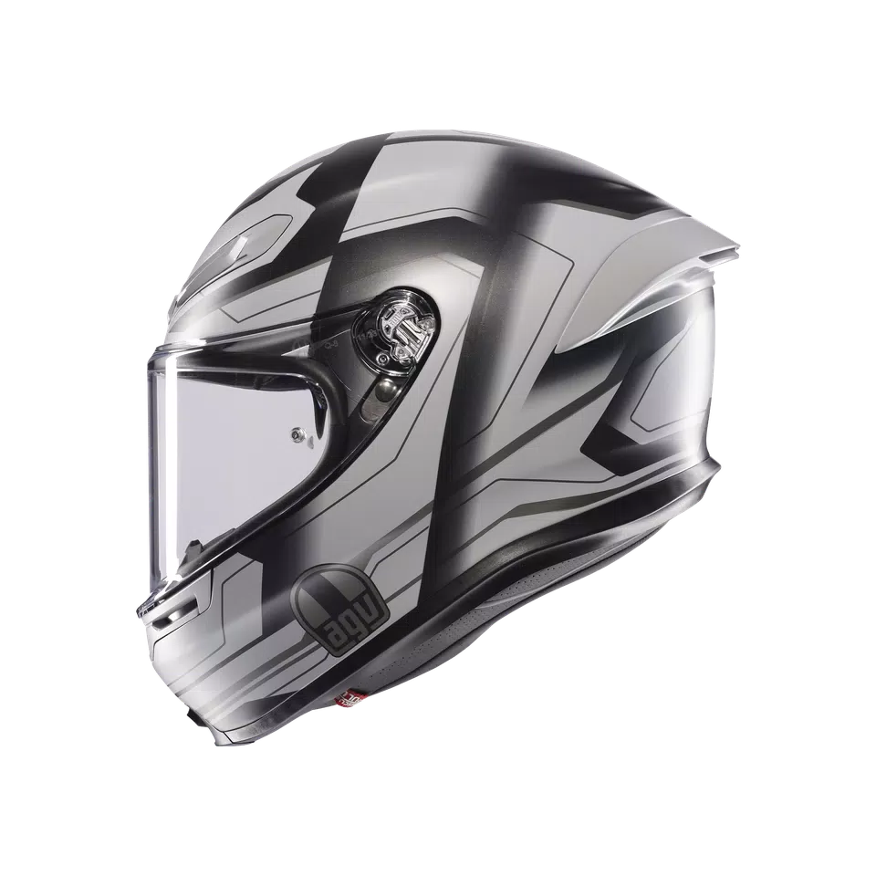 K6 S ULTRASONIC MATT BLACK/GREY - MOTORBIKE FULL FACE HELMET E2206