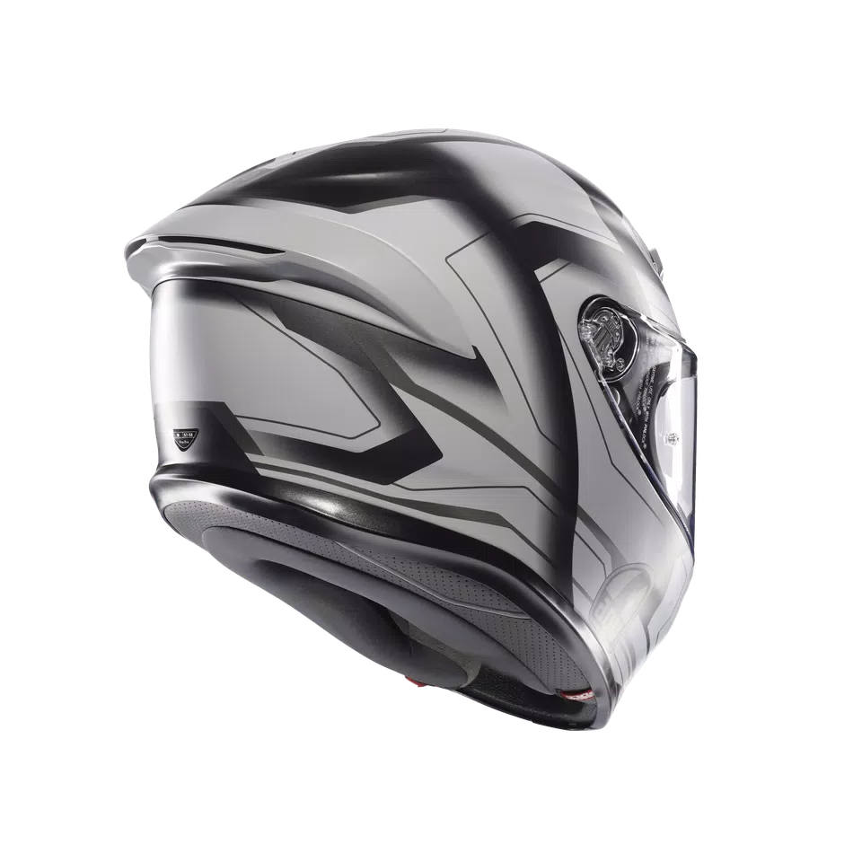 K6 S ULTRASONIC MATT BLACK/GREY - MOTORBIKE FULL FACE HELMET E2206